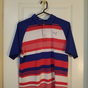 Puma Striped Polo Boys XL